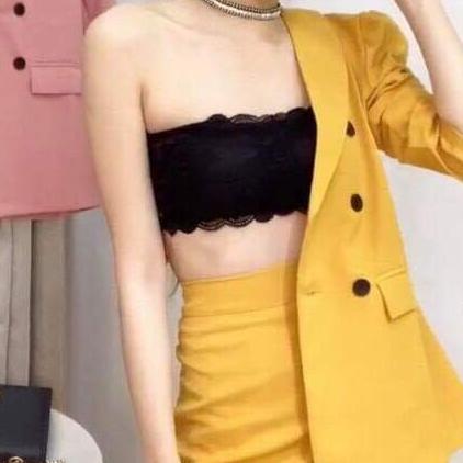 sét áo vest kèm áo ống chân váy