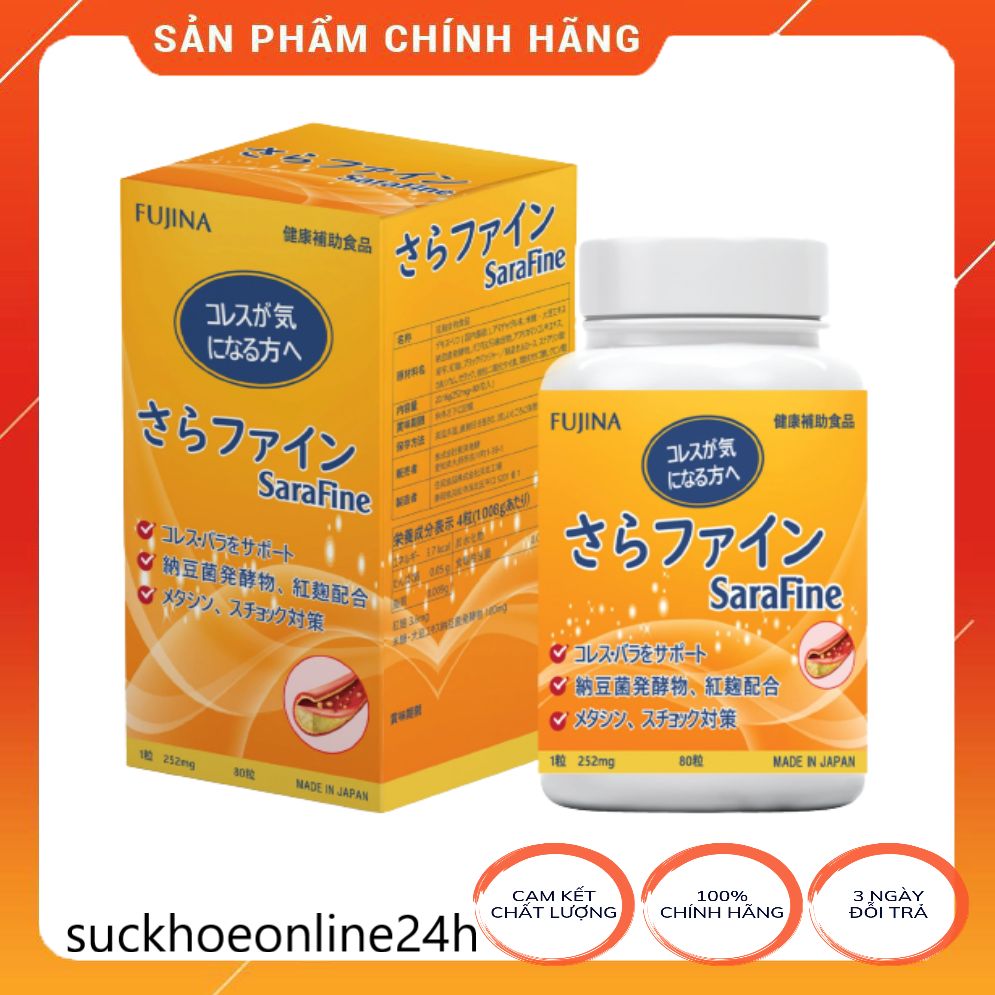 Viên hạ mỡ máu SARAFINE - Nhật Bản