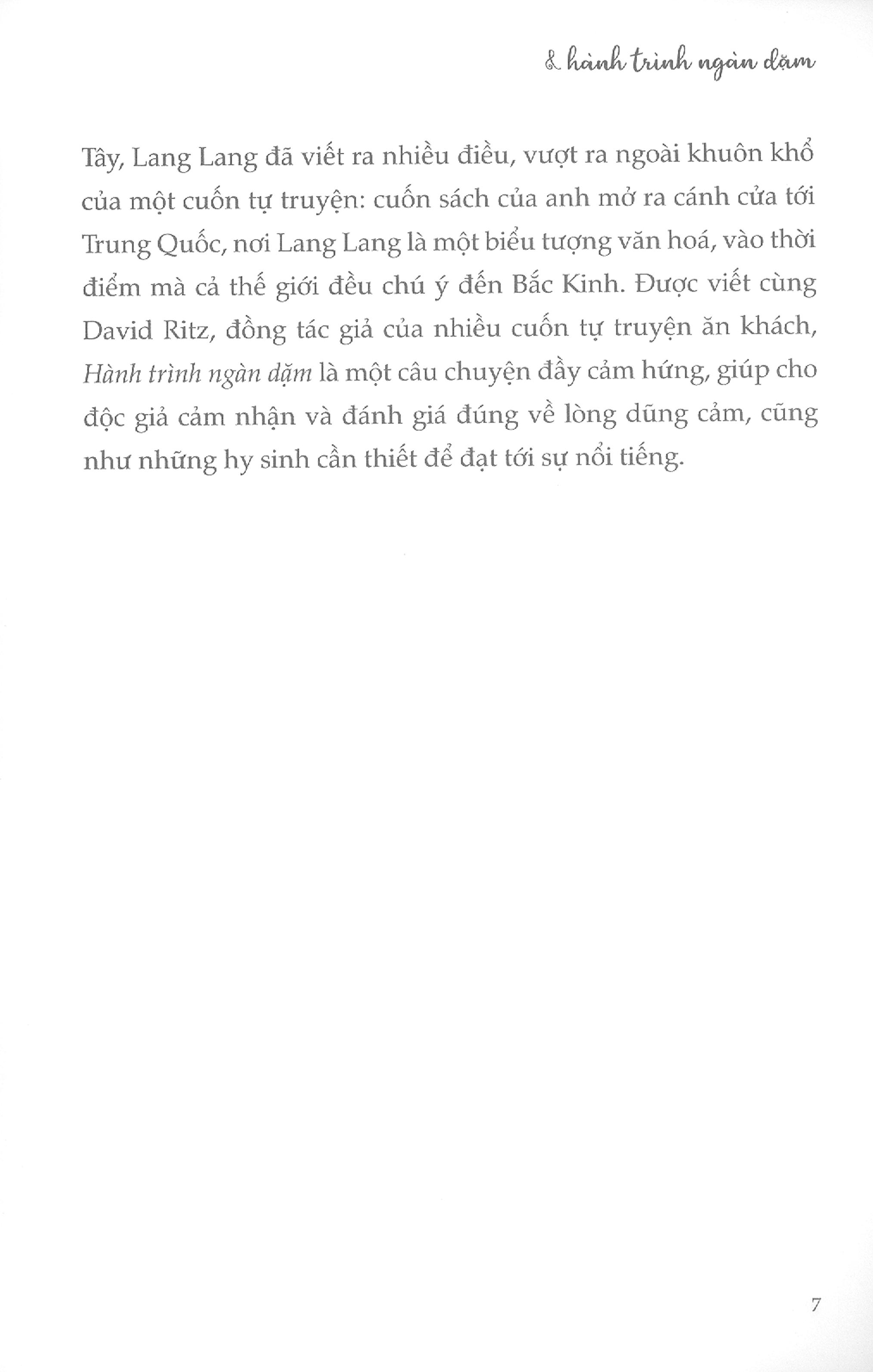 Lang Lang & Hành Trình Ngàn Dặm