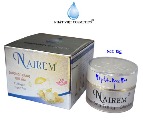 Kem dưỡng trắng da mặt, giữ ẩm Nairem collagen Ngọc Trai (12g) Chính Hãng