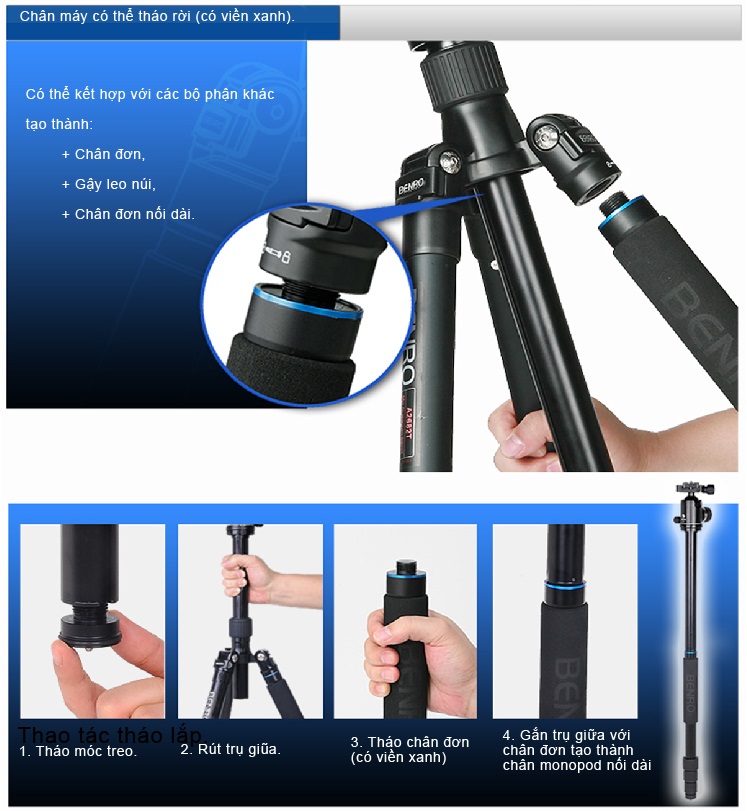 [Trả góp 0%]Chân máy ảnh Benro FIF28CIB2