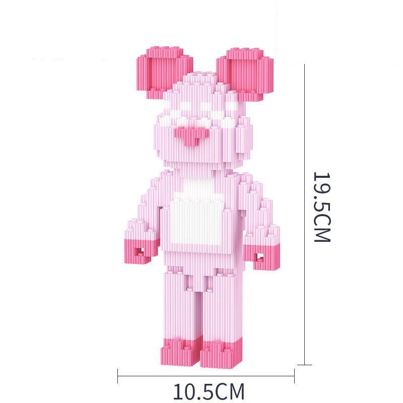 Lego đồ chơi lắp ráp mô hình gấu Bearbrick size trung cao 20cm - Đồ chơi trí tuệ dành cho mọi lứa tuổi