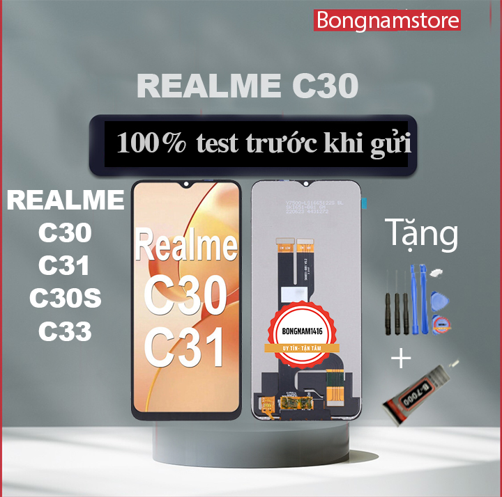 Màn hình oppo realme c30 / realme c30s / realme c33 / realme c30f / nazor 50i prime tặng bộ sửa và keo dán b7000.