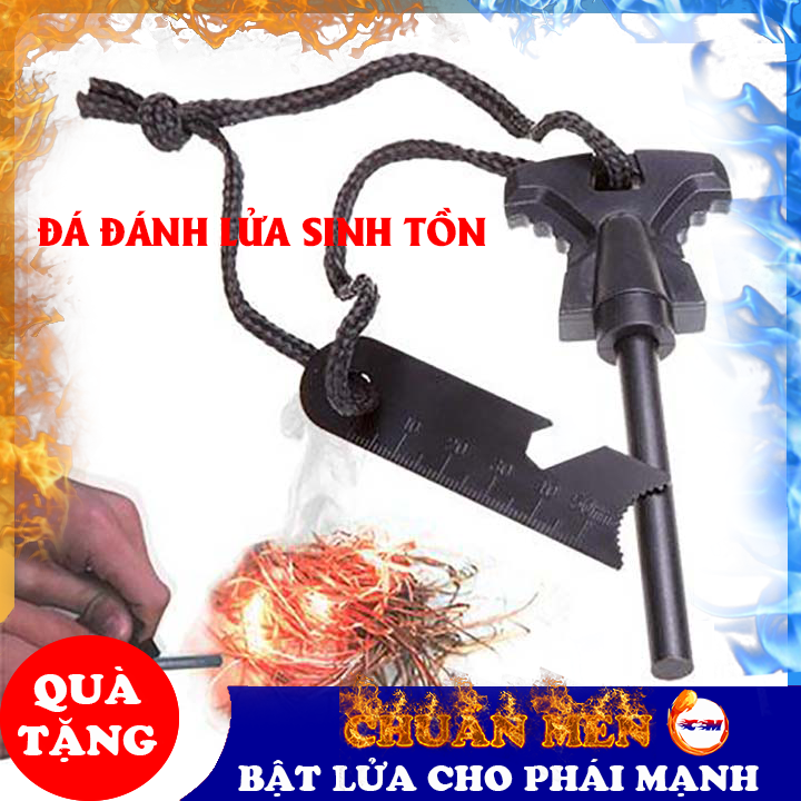 Đá đánh lửa sinh tồn Chuẩn Men dụng cụ tạo lửa nhờ ma sát - GD0612