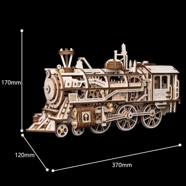 Đồ chơi cho bé Mô hình Đầu Máy Xe Lửa Chuyển Động Bằng Các Bánh Răng RobotimeLife Mechanical Gears