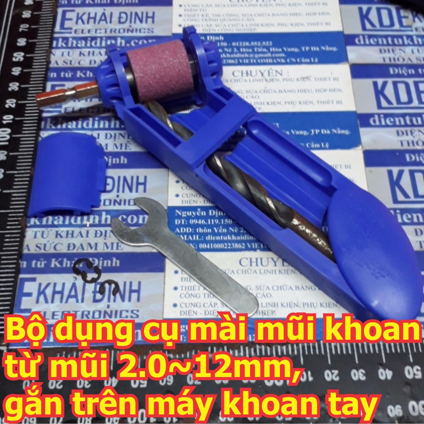Bộ dụng cụ mài mũi khoan từ mũi 2.0~12mm, gắn trên máy khoan tay kde5949
