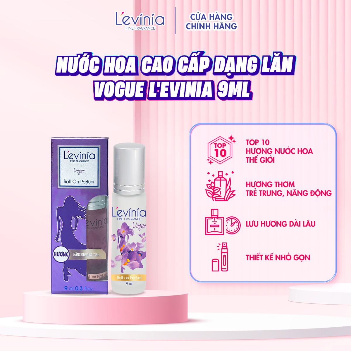 Nước Hoa Cao Cấp Dạng Lăn L'evinia VOGUE 9ml