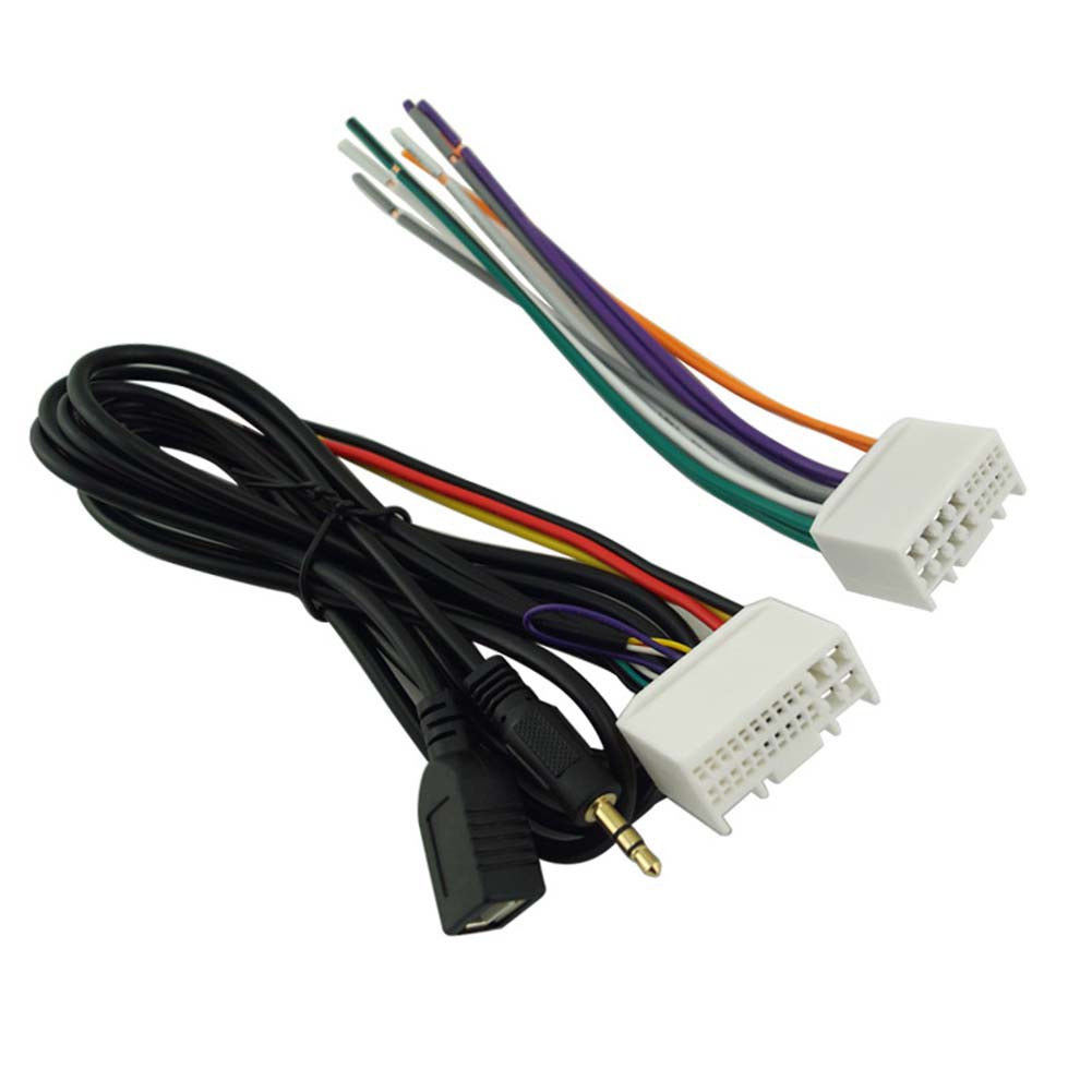 Bộ dây kết nối - jack âm thanh cd đầu usb / aux 12v cho xe ôtô hyundai và kia