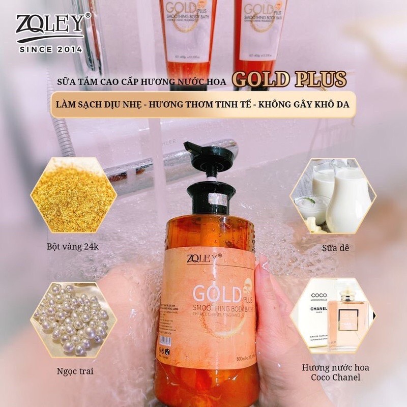 [Nhập RS0822 giảm 30k cho đơn 99k]Sữa Tắm Gold Zoley VÀNG 24K