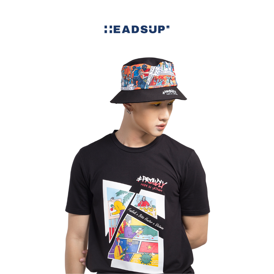 Mũ vành Bucket Unisex (Đen)