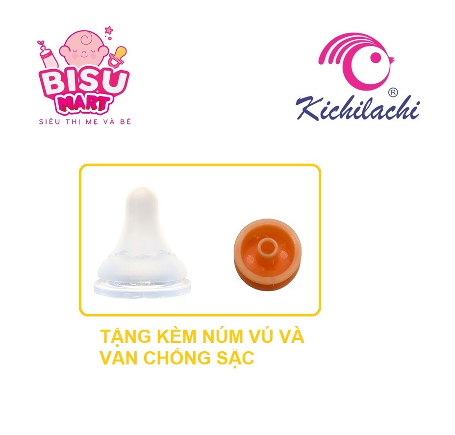 Bình sữa PPSU cổ hẹp cao cấp Kichilachi cho bé 80ml 150ml 250ml