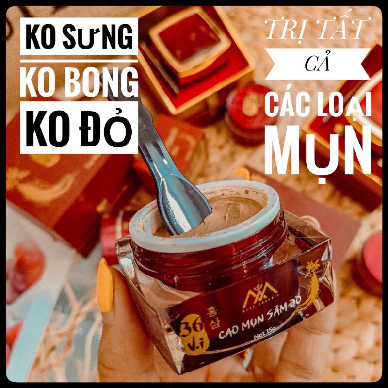 [HCM]Cao Tri Mụn Sâm Đỏ 36 Vị hộp Lớn 15gr