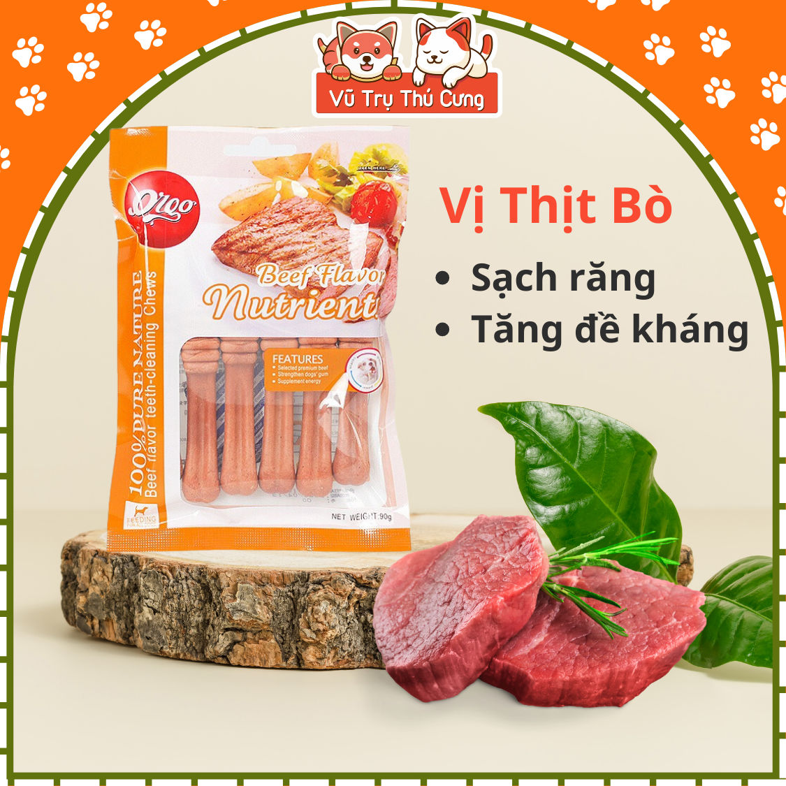 Xương gặm sạch răng cho Chó ORGO - Xương gặm bánh thưởng giúp sạch răng thơm miêng, bổ sung canxi