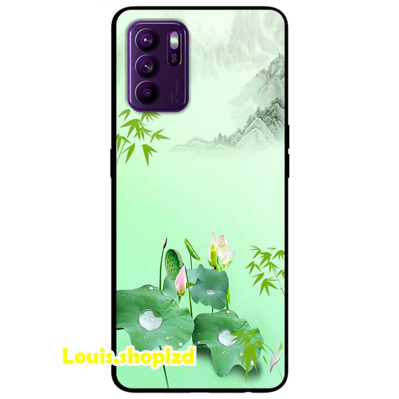 Ốp lưng dành cho oppo reno 6z mẫu tranh sen