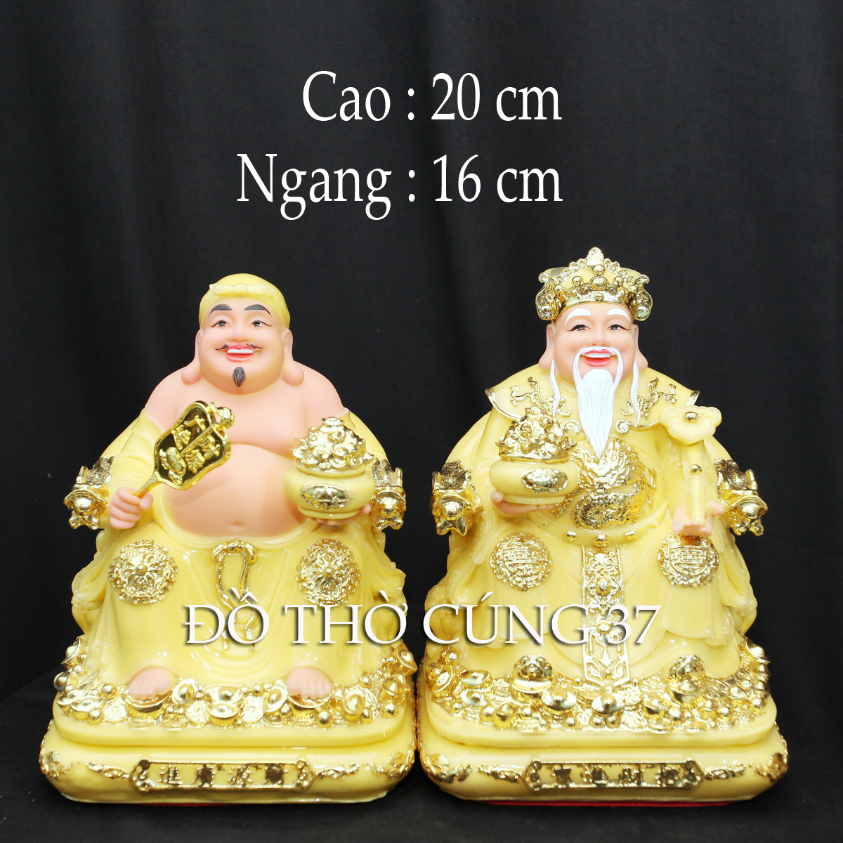 [ CAO 20 CM ] THẦN TÀI THỔ ĐỊA MÀU VÀNG [COMPOSITE + BỘT ĐÁ  ]
