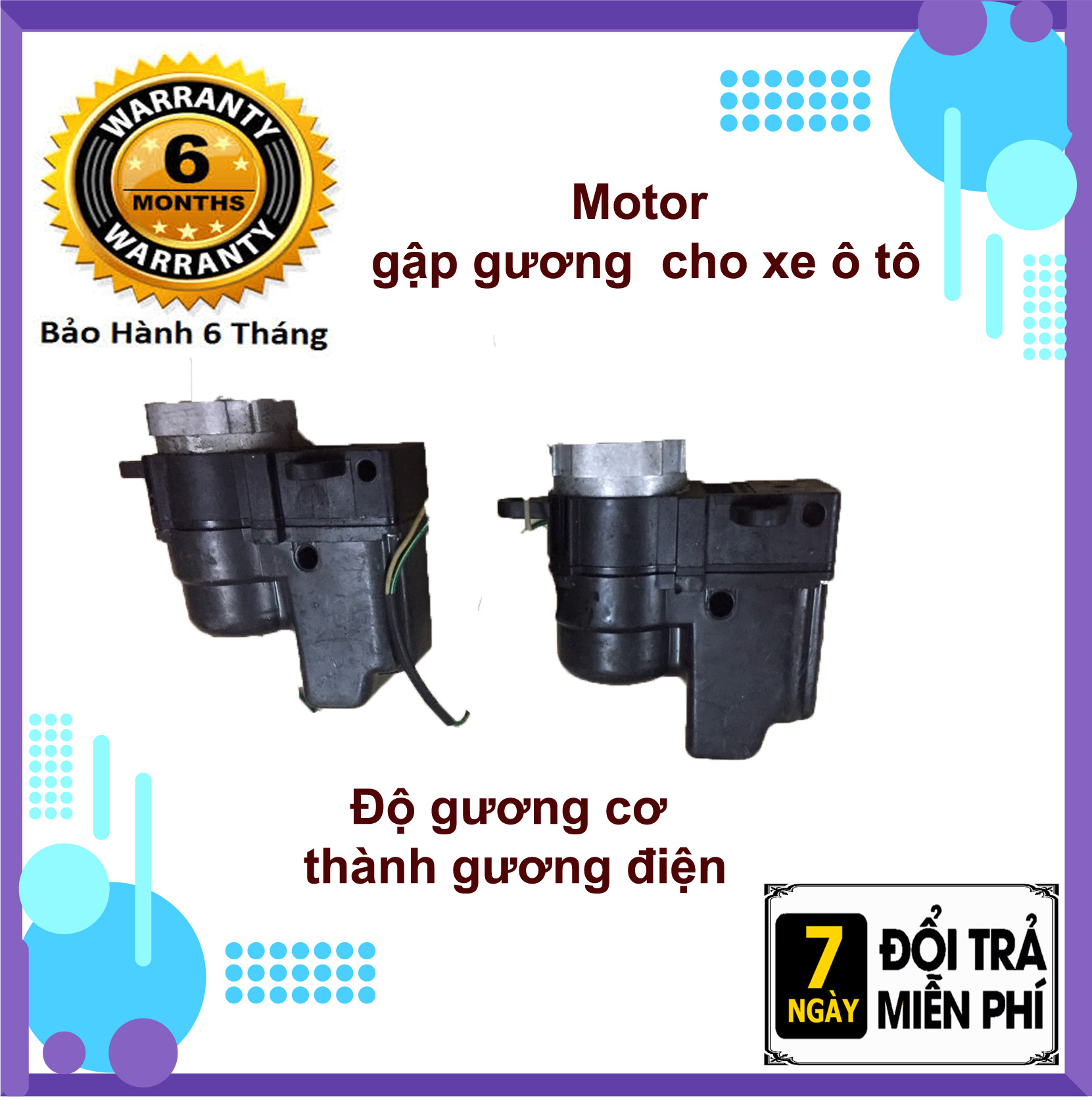 Bộ 2 chiếc motor gập gương dùng chung cho xe ô tô