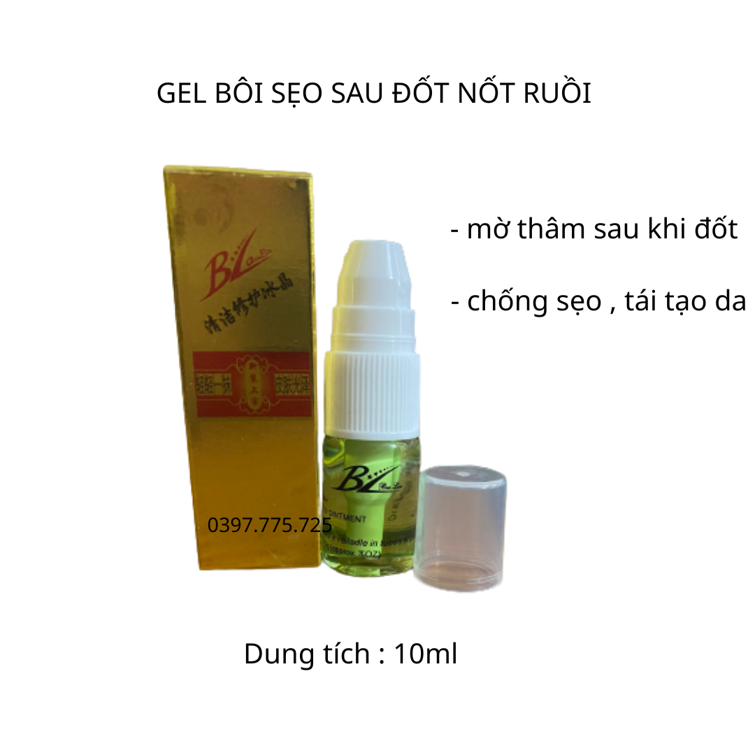 Gel bôi sẹo sau đốt nốt ruồi mụn thịt