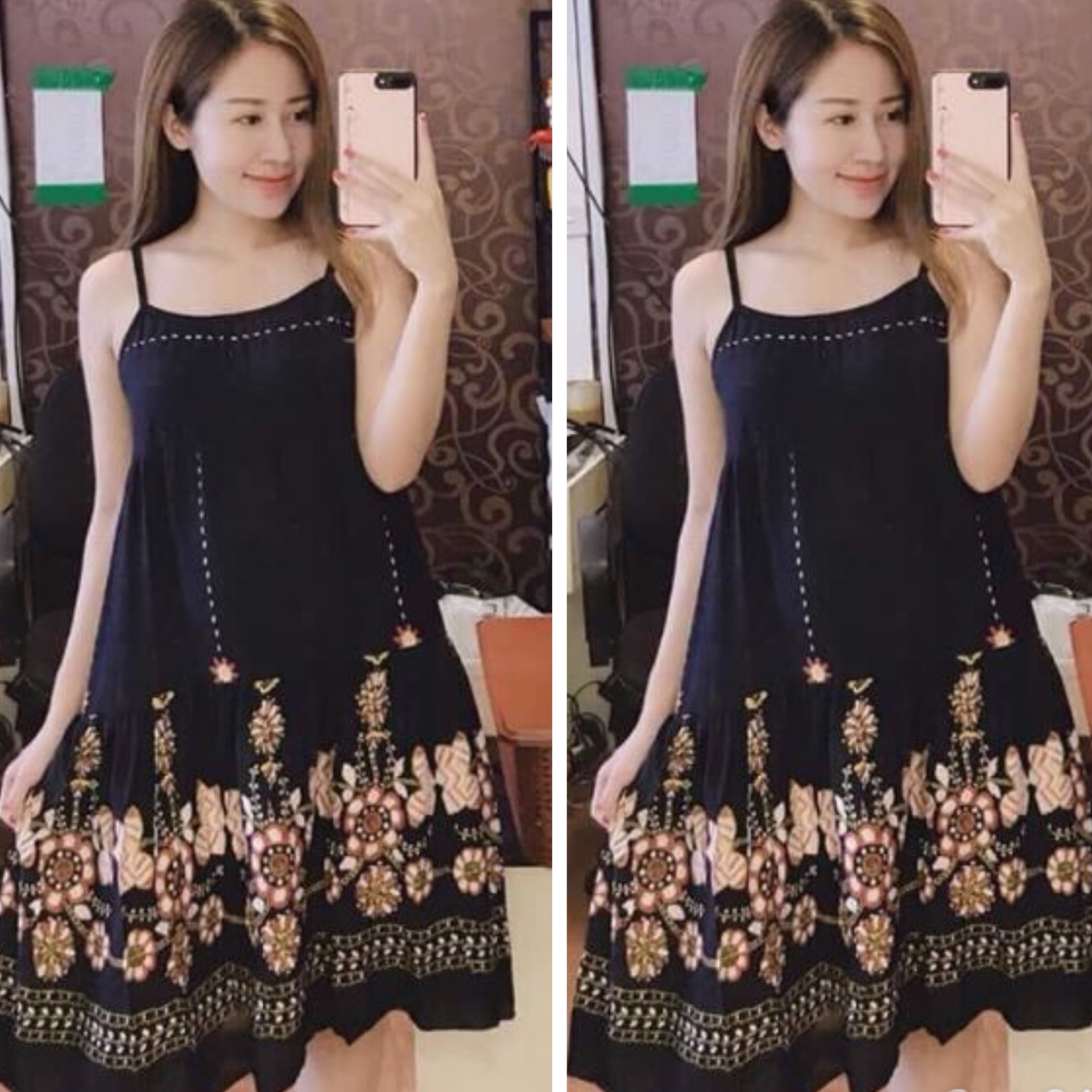 váy bầu lanh chất mát 140