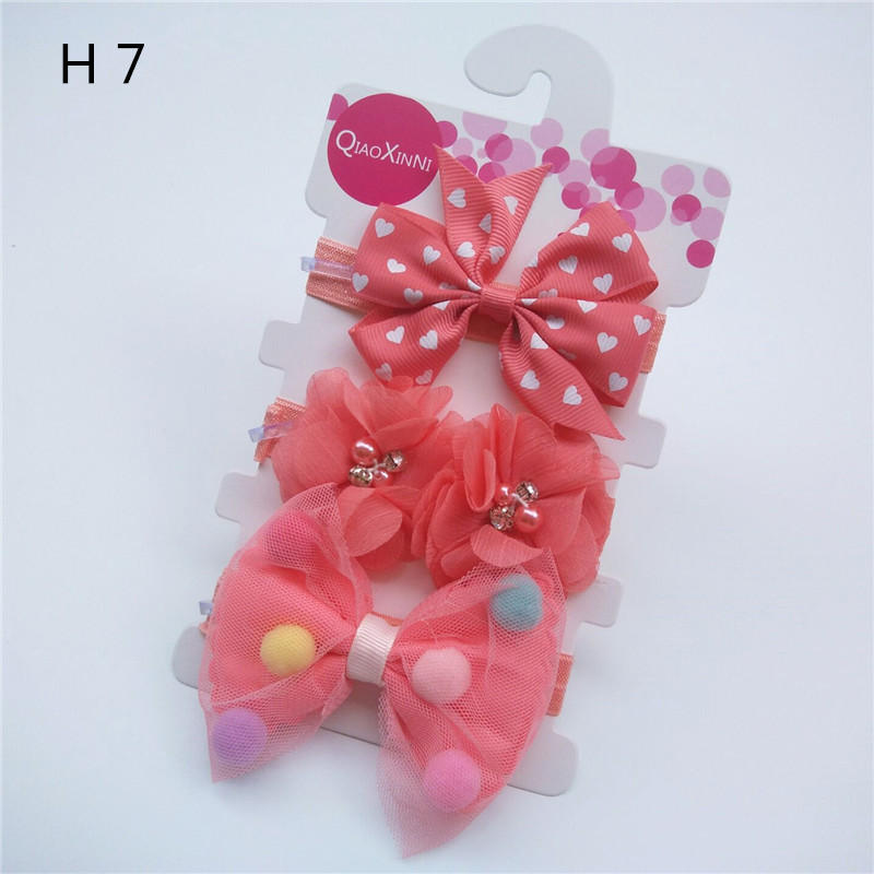 set phụ kiện băng đô nơ xinh cho bé set 3 cái