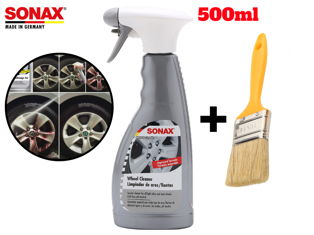 Dung dịch vệ sinh rửa vành mâm xe sonax 429200 500ml tặng cọ
