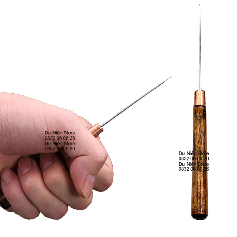 Dùi Nhọn Đục Lỗ Cán Gỗ 16cm