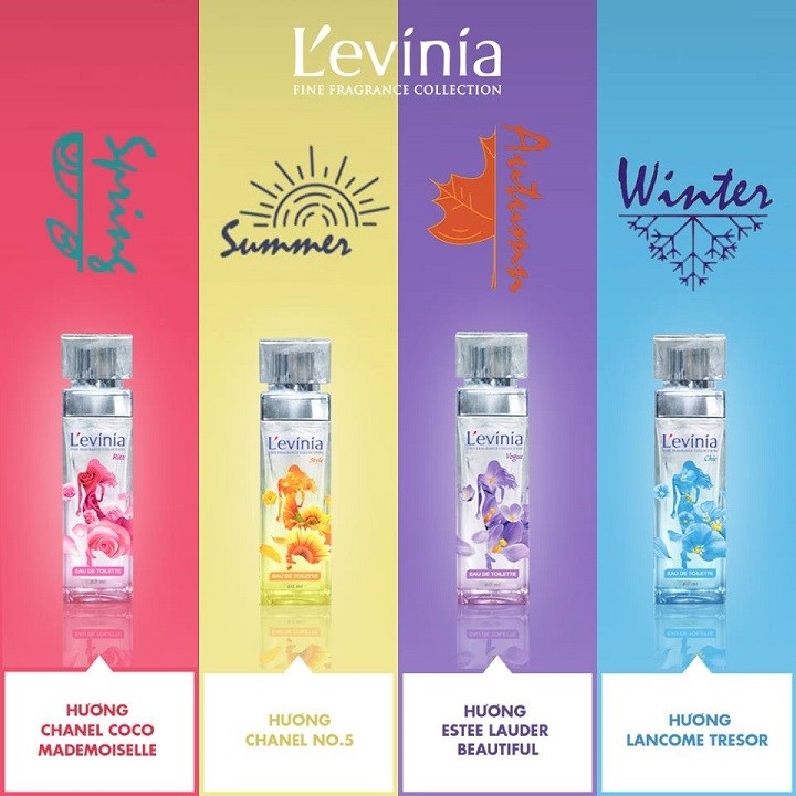 [Nhập RS0822 giảm 30k cho đơn 99k]Nước Hoa Cao Cấp Dạng Xịt Levinia EDT 55ml