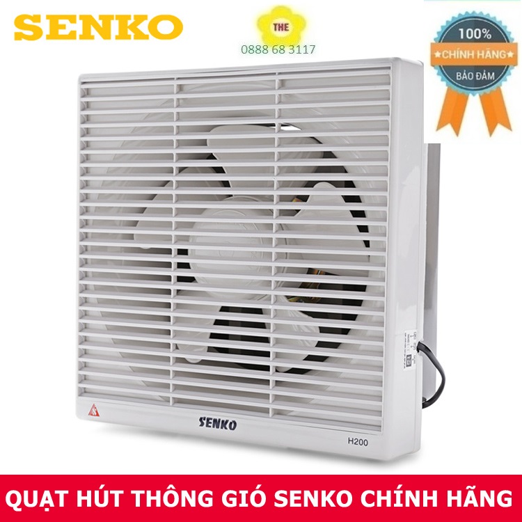 [HCM]Quạt hút tường SENKO H200 (Trắng)