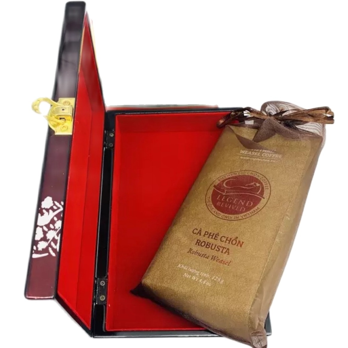 Cà phê Robusta Chồn Legend Revived – Hộp Sơn Mài 125g - Bột