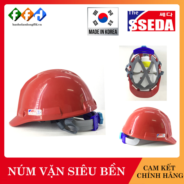 Mũ bảo hộ SSEDA Hàn Quốc mặt vuông chính hãng có lót xốp cách nhiệt chống nóng nhựa ABS siêu cứng [FFD]