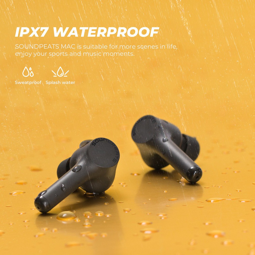[HCM]Tai nghe True Wireless Earbuds SoundPEATS Mac IPX7 Bluetooth 5.0 - Hàng chính hãng