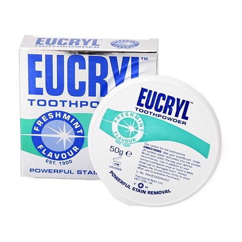 [Hoàn Tiền 8%]Bột Tẩy Trắng Răng Eucryl Powerful Stain Removal Toothpowder 50g