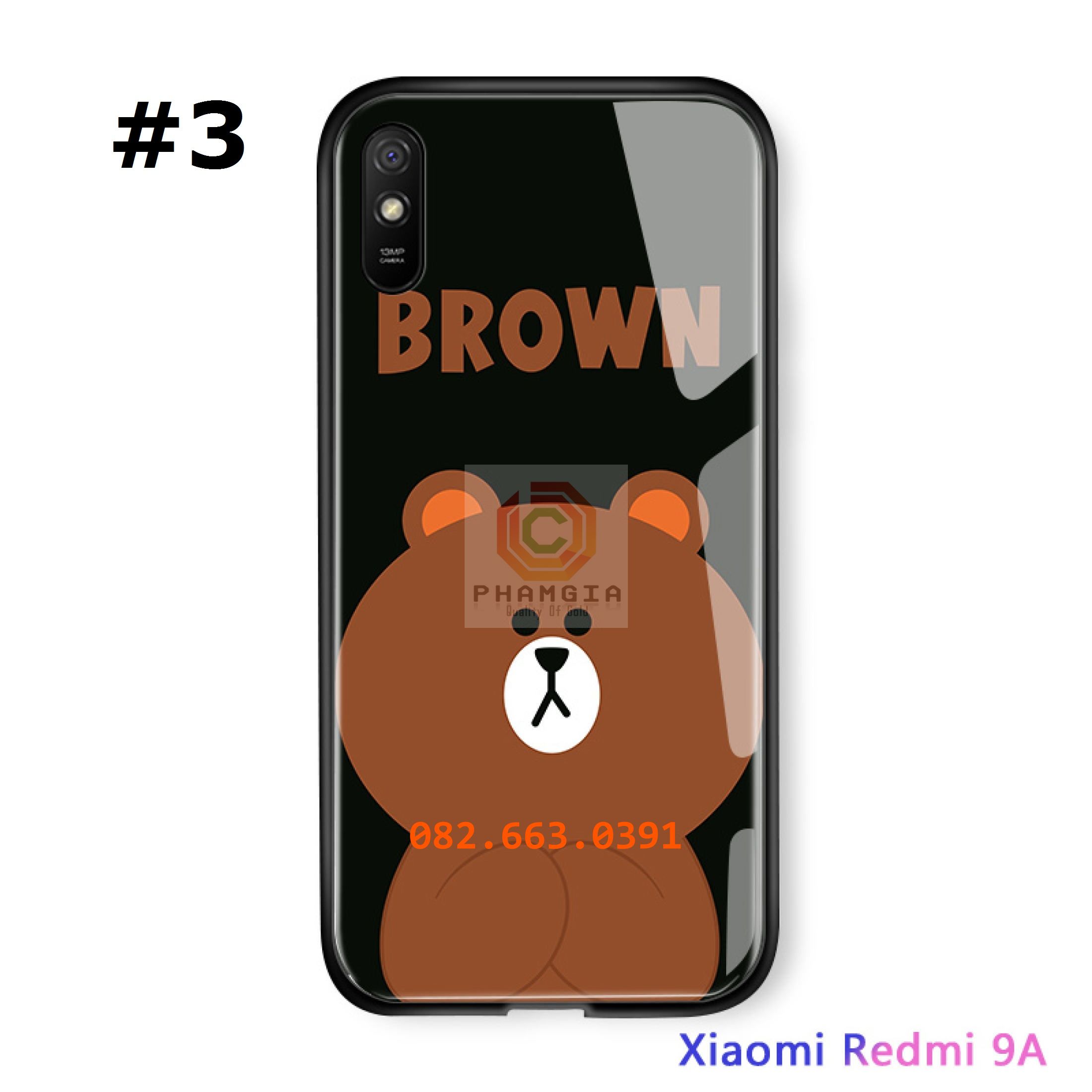 Ốp lưng Xiaomi Redmi 9A dẻo in hình gấu siêu dễ thương