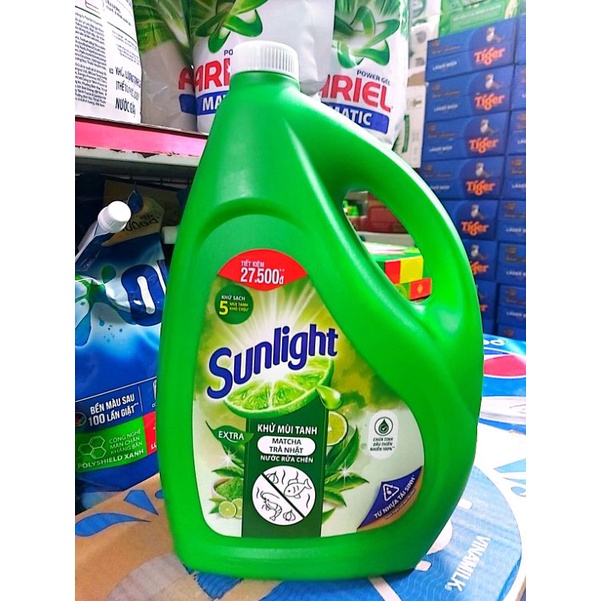Can Nước rửa chén Sunlight 3.6kg Matcha Trà Nhật Bản