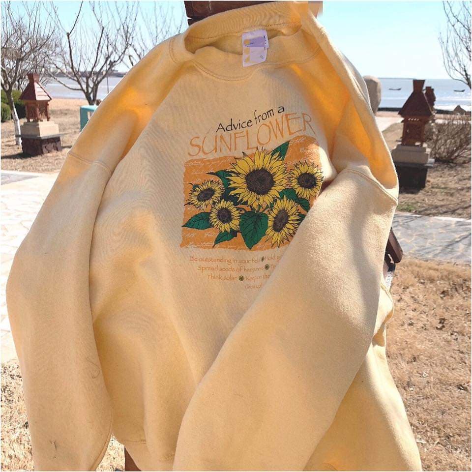 Áo Sweater Nữ Bông Cúc Nỉ Ngoại Cao Cấp Form Rộng Thoáng Mát Hợp Thời Trang