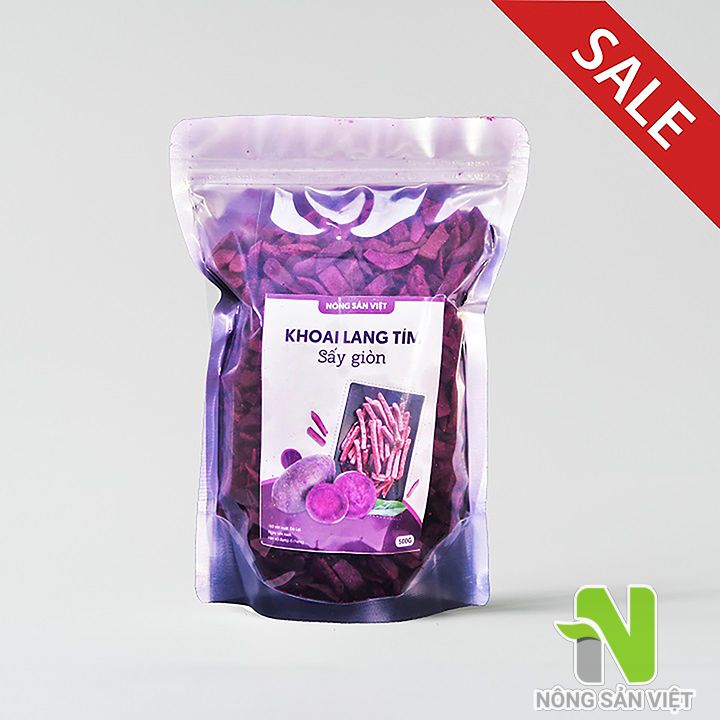 500gr Khoai Lang Tím sấy giòn (vụn )