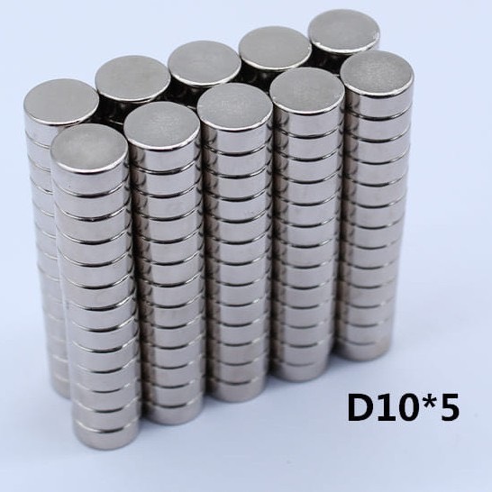 Nam châm 10x5mm (set 10v), nam châm đất hiếm siêu hút