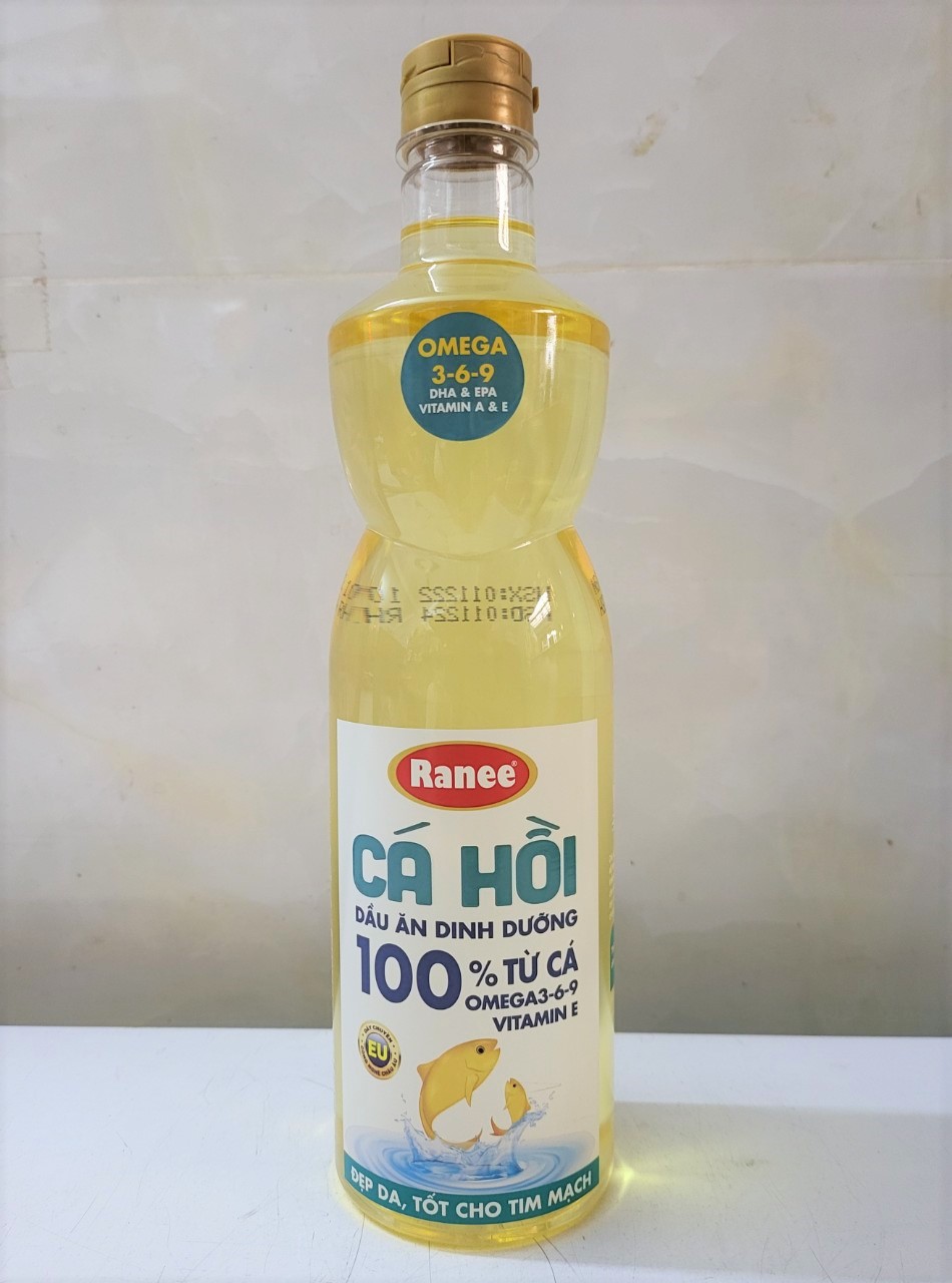 Dầu ăn dinh dưỡng cá hồi ranee nutritious cooking oil with salmon