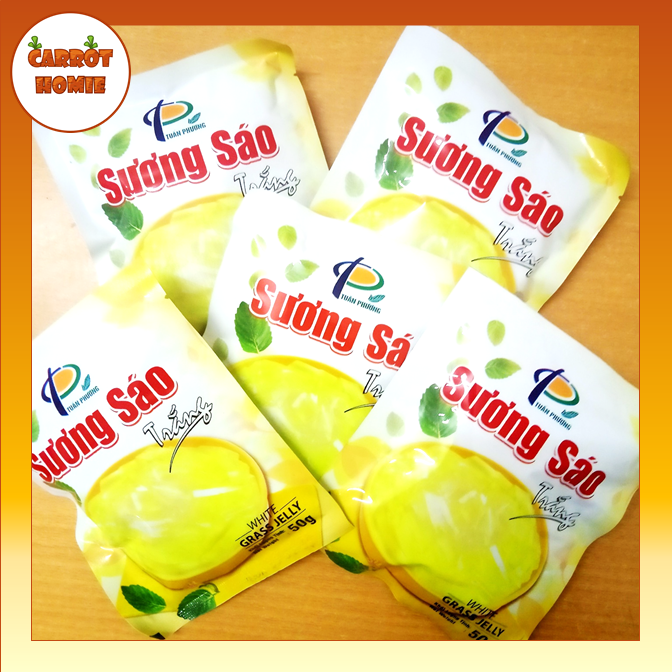 Combo 05 Gói Bột Sương Sáo Trắng 50g (có hạt é)