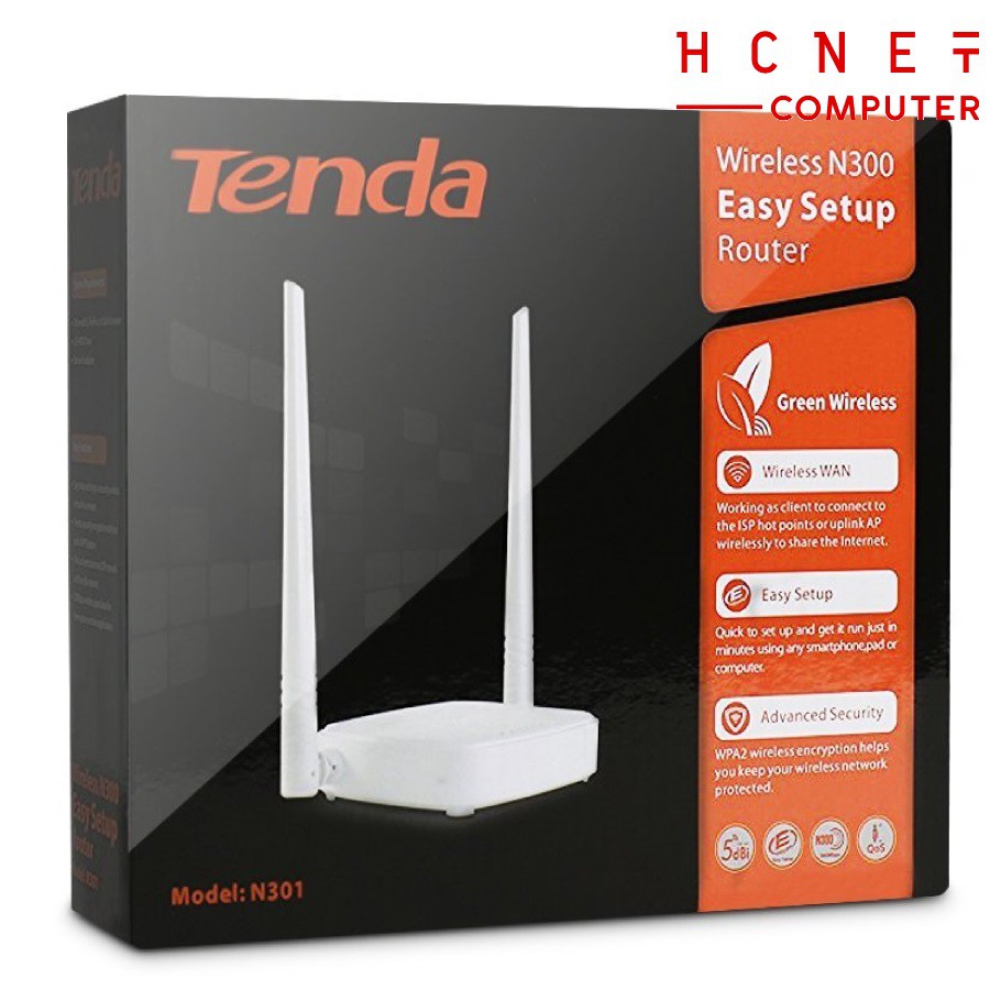 Cục phát wifi tenda n301 2 râu