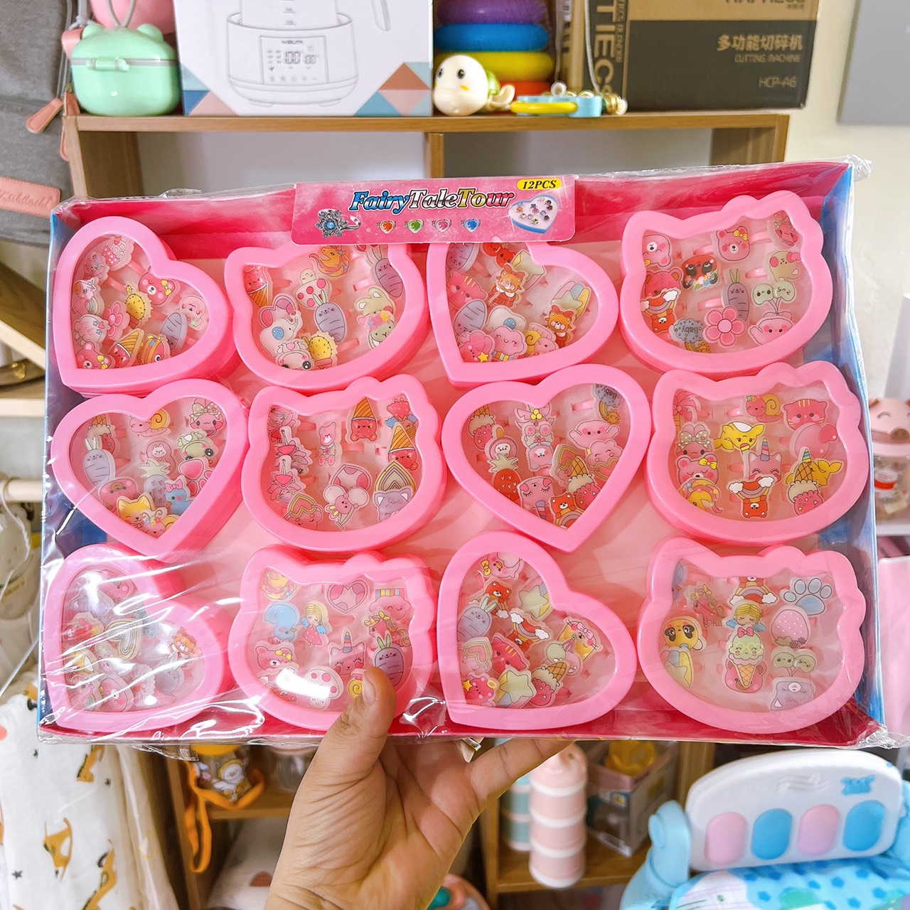 Hộp 12 nhẫn siêu xinh cho bé