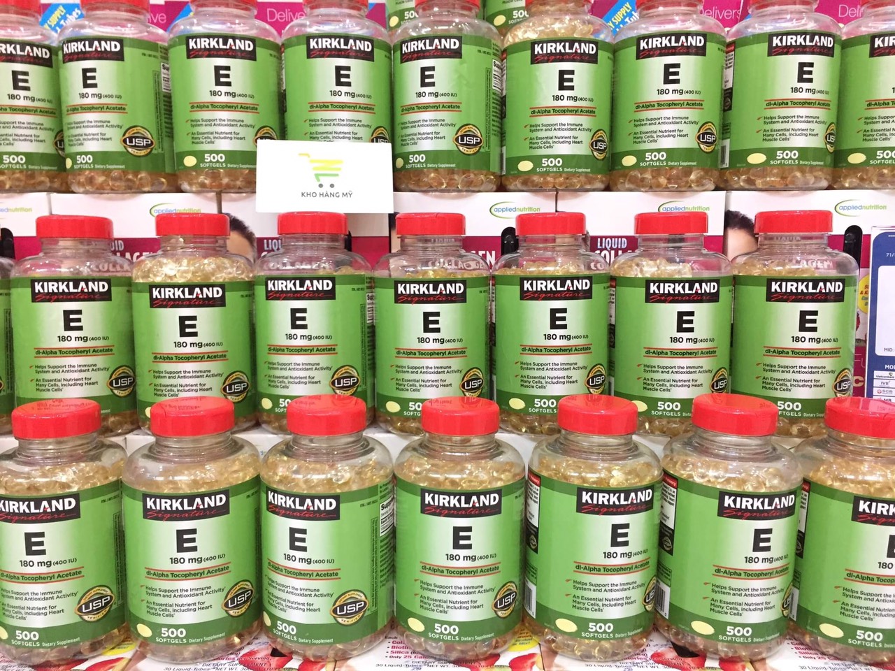 Vitamin E 400 IU Kirkland 500 viên của Mỹ