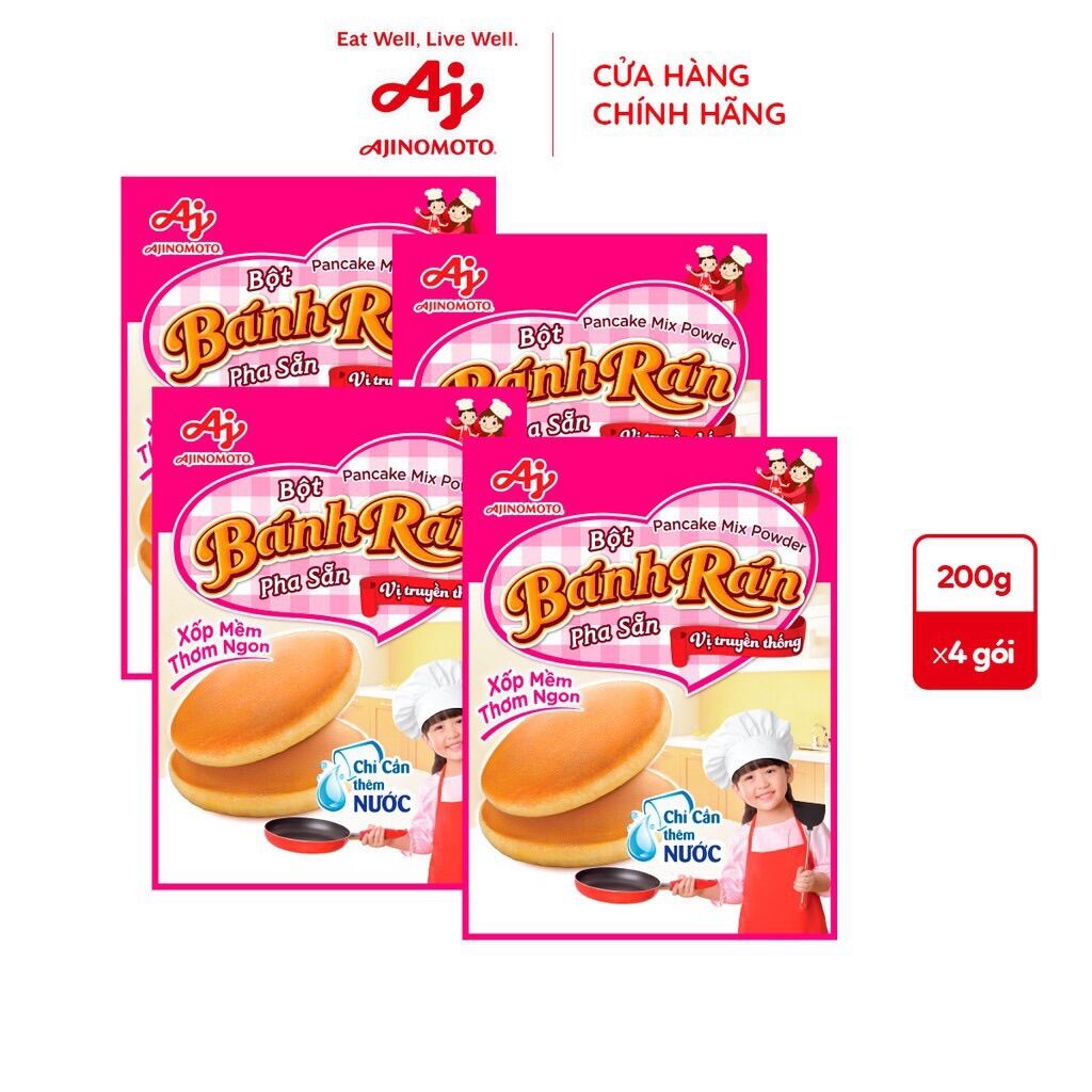 CB 4 GÓI BỘT BÁNH RÁN DOREMON AJINOMOTO GÓI 200GR - 72001