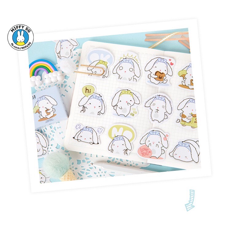 Bộ 45 sticker THỎ ĐIỆU
