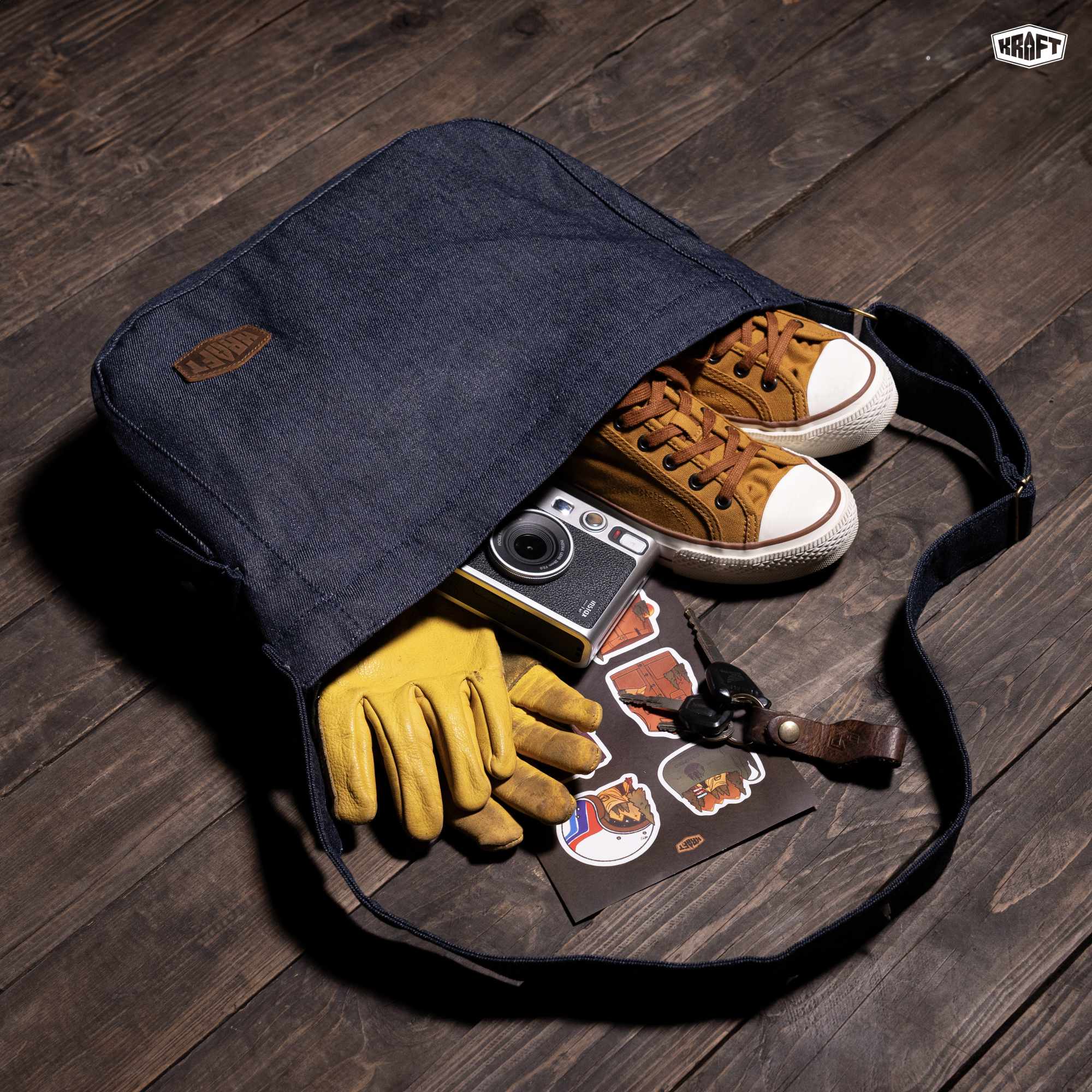 Túi đeo chéo Kraft Cargo Denim (Satchel Bag)