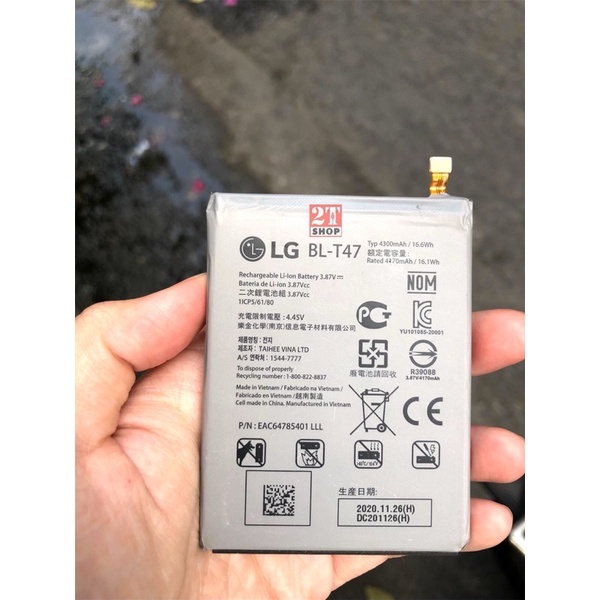Pin lg velvet chính hãng, mã pin bl-t47, dung lượng 4300mah