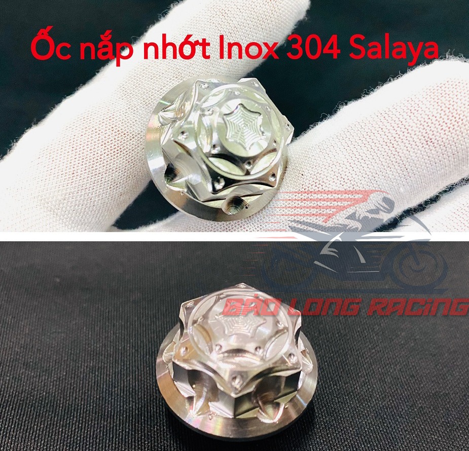 Ốc nắp Nhớt Salaya mẫu THÁI Inox 304 gắn Sirius,Wave,Dream,Winner,Exciter,Sonic....
