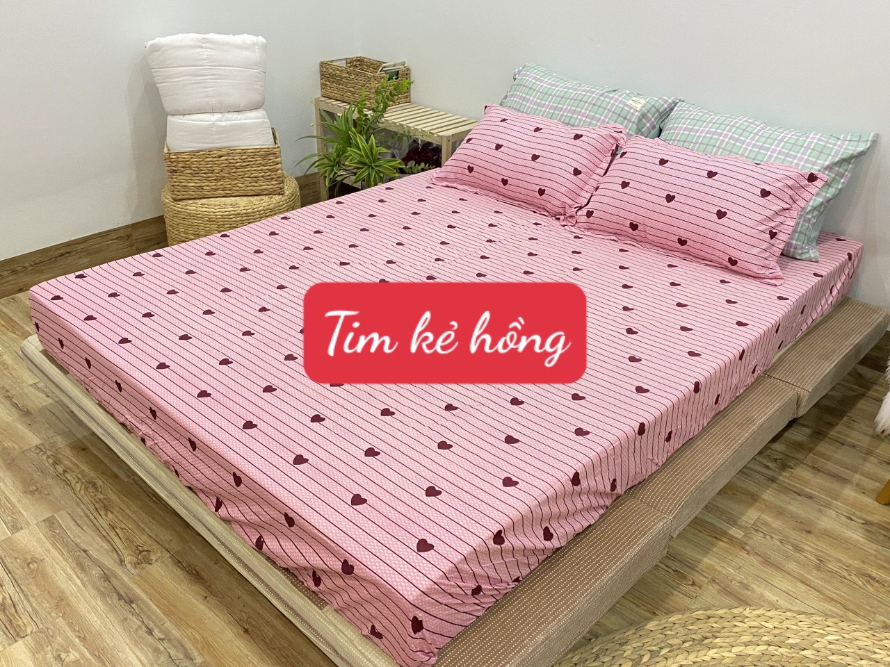 Drap Ga Trải Giường Bo Chun Cotton Poly 1m2x1m9