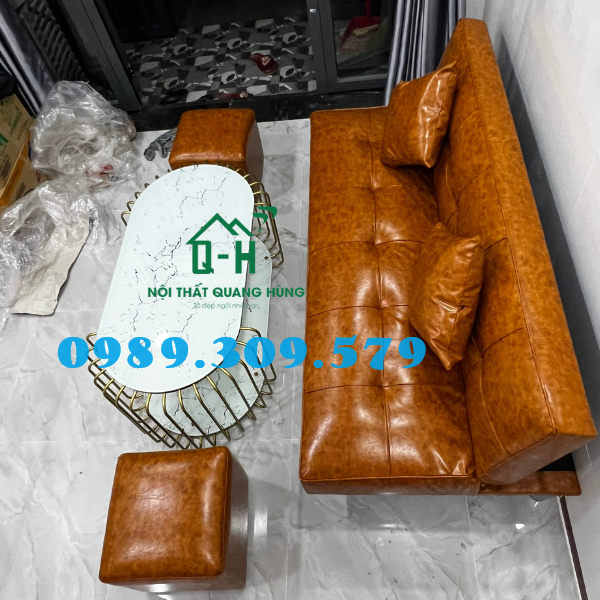 BỘ BÀN GHẾ SOFA PHÒNG KHÁCH CAO CẤP - SOFA BED DÀI 1M7
