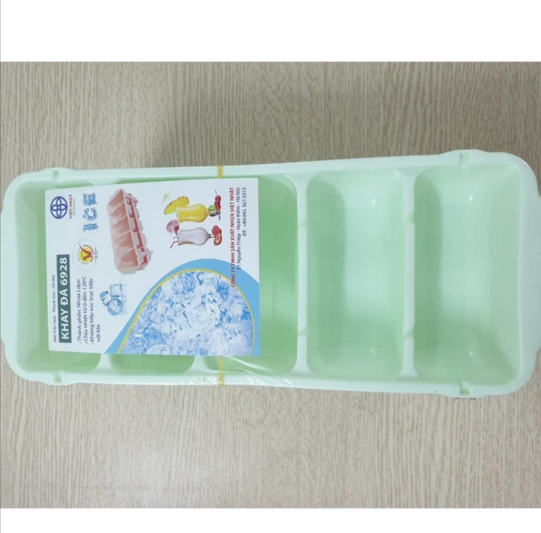Bộ 5 khay làm đá 5 viên việt nhật nhựa dẻo cao cấp. kích thước 26 x 10 x 4cm