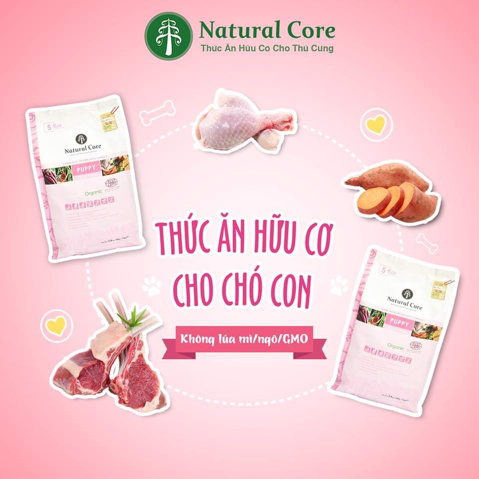 Hạt Cho Chó Con Hữu Cơ Natural Core Puppy 5A Vị Cừu